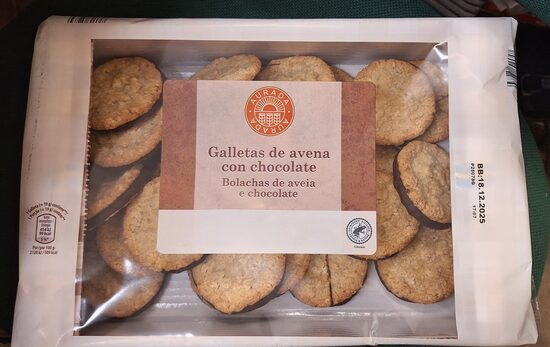 Oatmeal cookies with chocolate 525 gr.